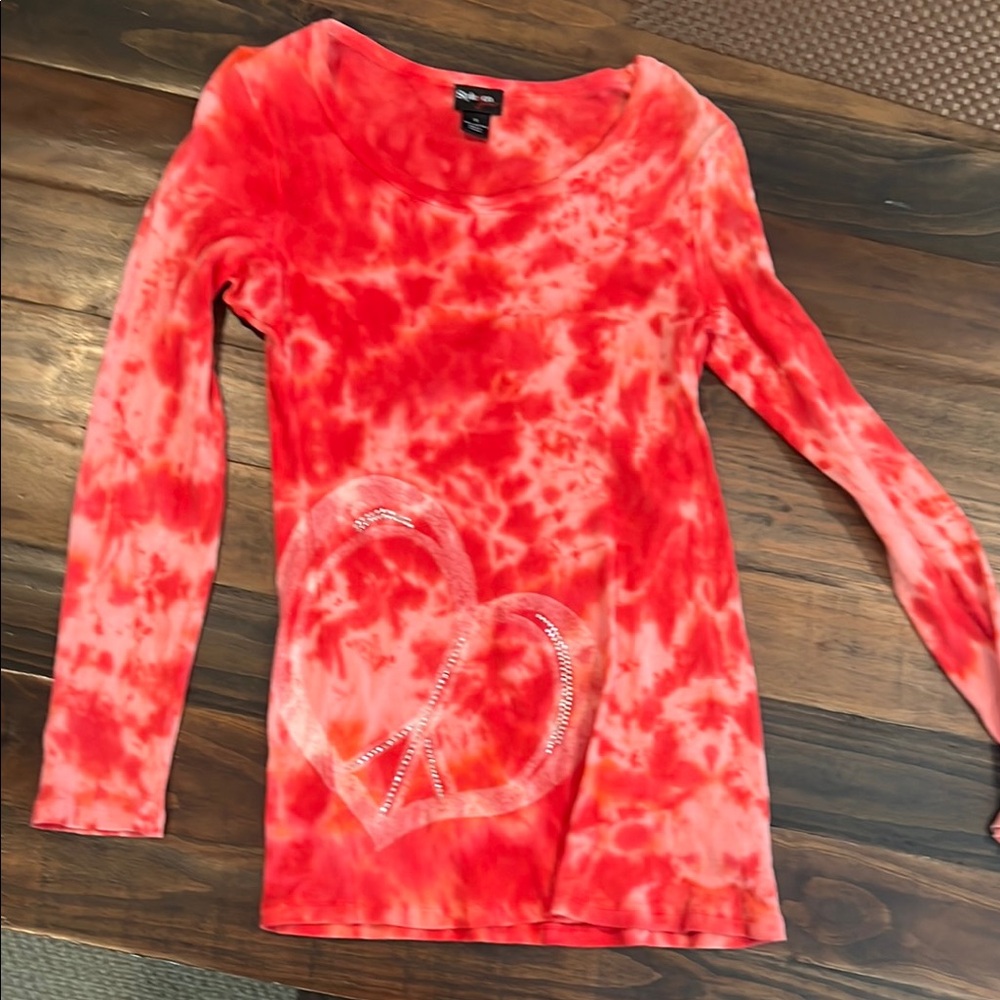 Fitted Multicolored Long Sleeve Round Neck Blouse